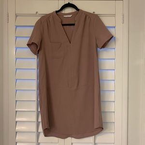 LEITH Mauve Short Sleeve Smock Dress Medium